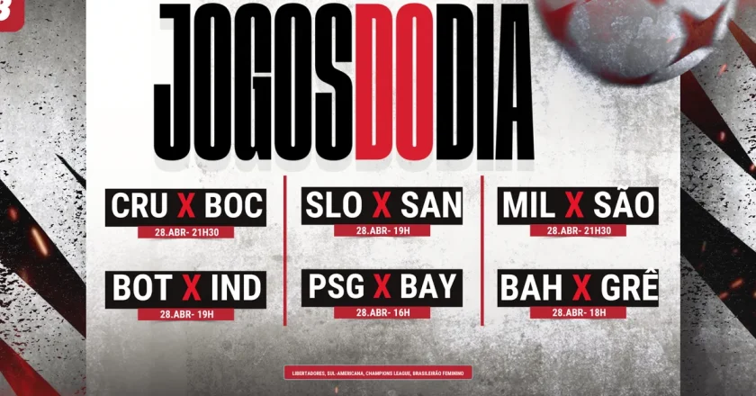 Programação de partidas — 28/04/2026: horários e opções para acompanhar o futebol ao vivo