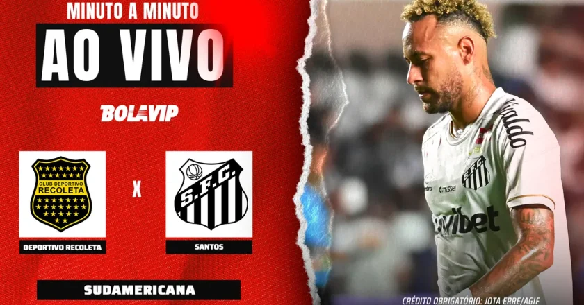 Santos lidera com 1 a 0 sobre Recoleta no segundo tempo da Copa Sul-Americana 2026