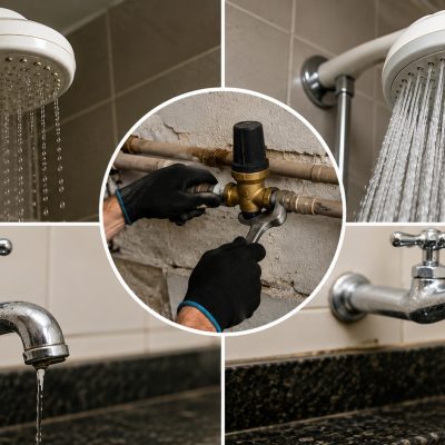 Problemas de baixa pressão em chuveiros e torneiras podem ser resultado de falhas ocultas na instalação hidráulica, alertam especialistas.