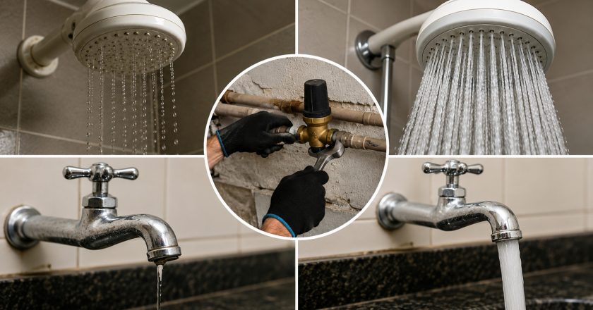 Problemas de baixa pressão em chuveiros e torneiras podem ser resultado de falhas ocultas na instalação hidráulica, alertam especialistas.