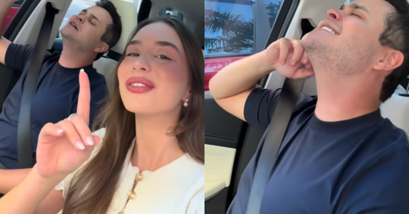 Matheus Aleixo e Duda Rubert filmam momento divertido no carro, e internautas comentam: “Seria este o dia dos amantes excêntricos?