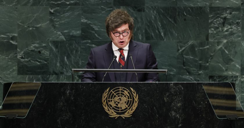 Milei critica ONU e reafirma demanda por soberania das Malvinas em sua fala